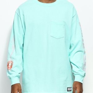 HUF x South Park Collection LIMITED EDITION DEAD KENNY MINT LONG SLEEVE T